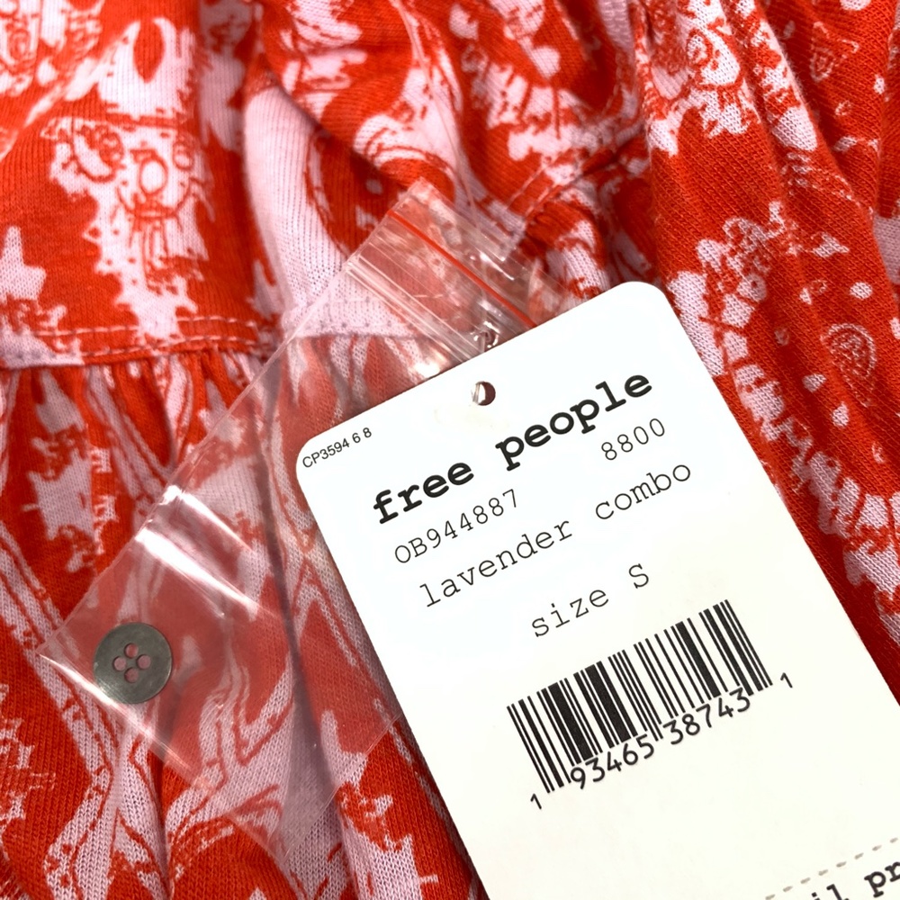 Free People Mimi Printed High-Low Halter Tunic Top - Picture 7 of 9